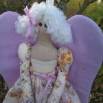 Кукла-ангел в сиреневом платье
